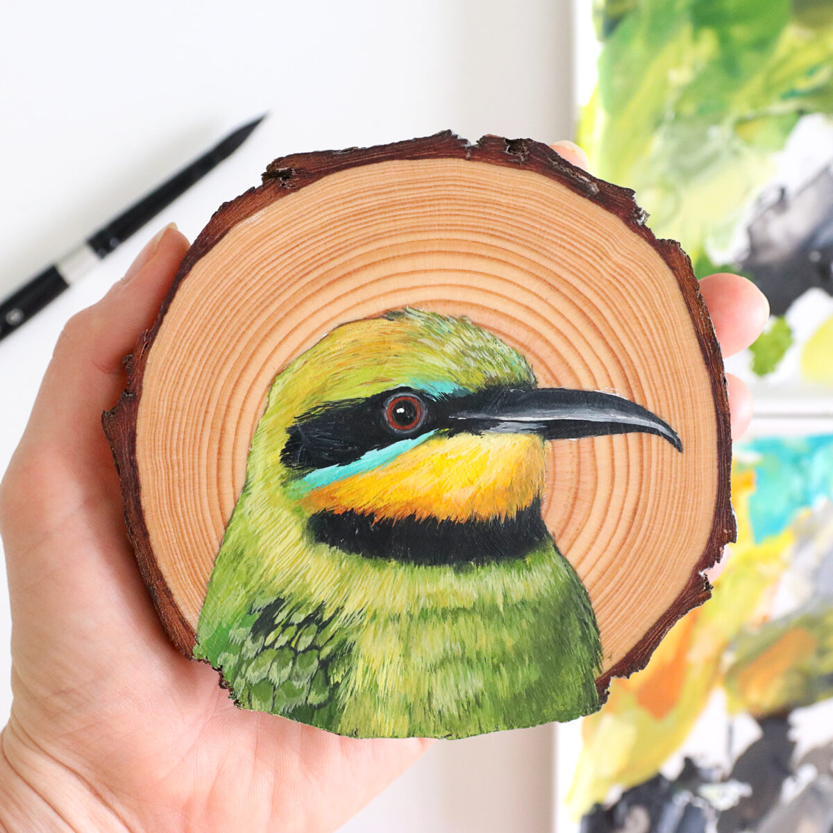 100 Days Of Birds A Marvelous Series Of Gouache On Wood Paintings By Deanna Maree (6)