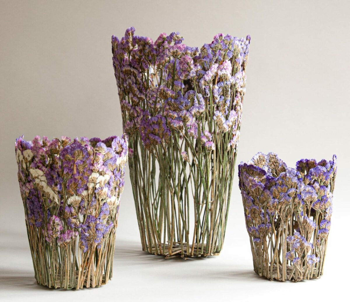 Bouquet Delicate Sculptural Vessels Made Of Dried And Pressed Flowers By Shannon Clegg (4)