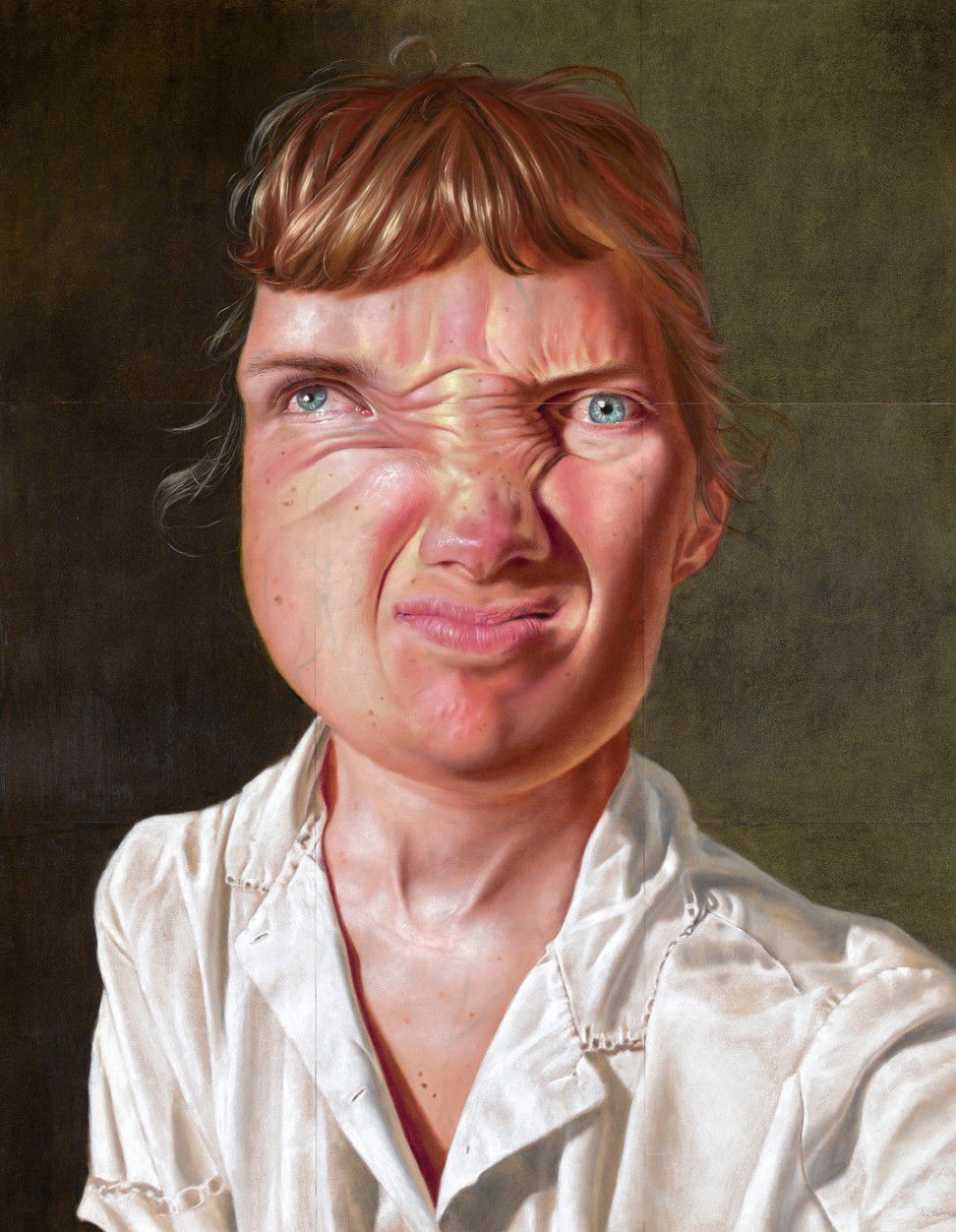 Contorted Faces Surreal Portrait Paintings By Sara Birns (6)