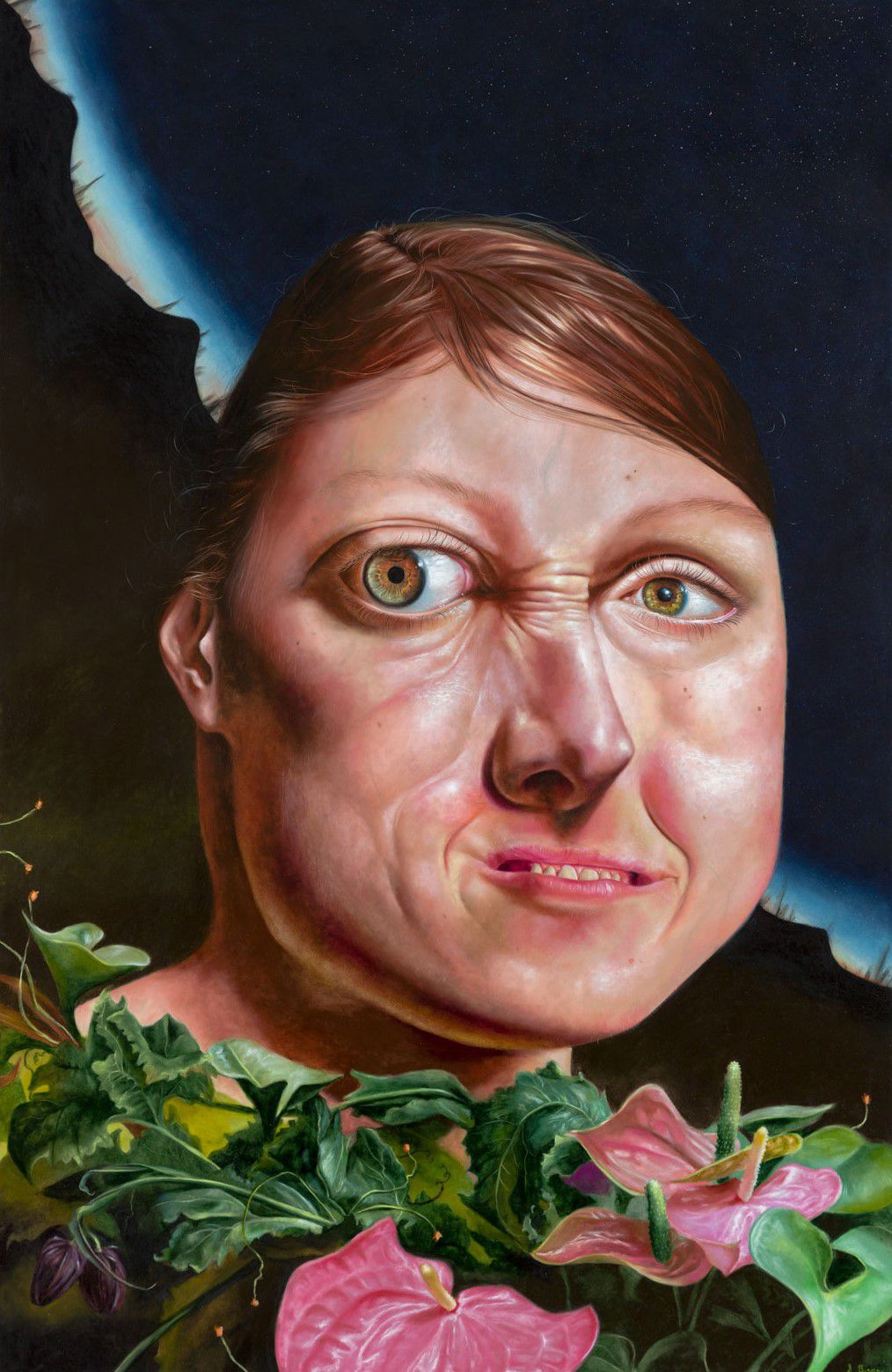Contorted Faces Surreal Portrait Paintings By Sara Birns (7)