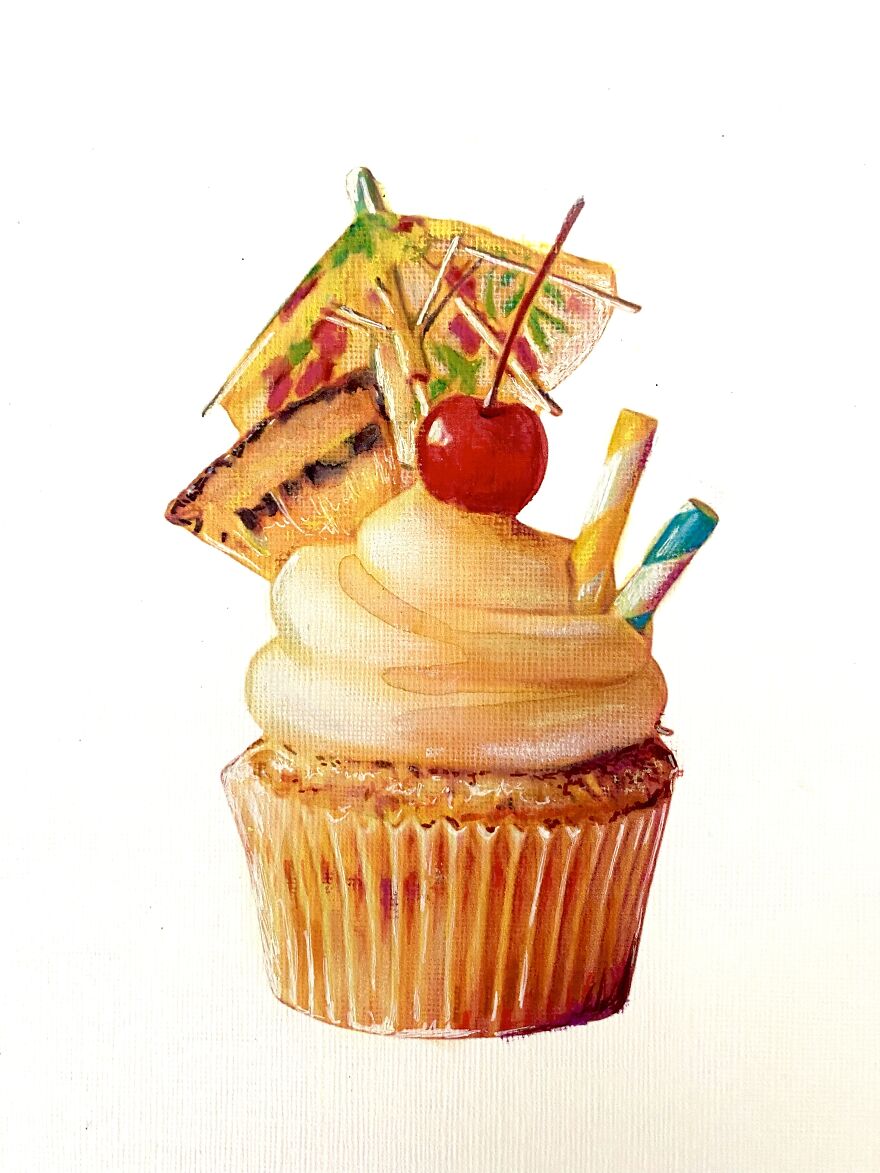 Exquisite Cupcake Paintings By Maria Titan (4)