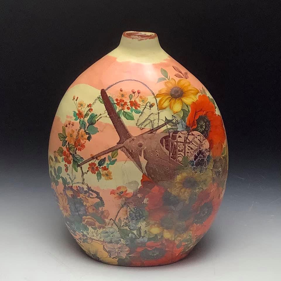 Gorgeous Earthenware Vessels Decorated With Vintage Imagery By Eric Pardue (14)