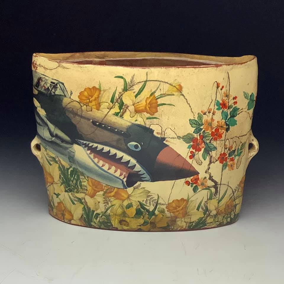 Gorgeous Earthenware Vessels Decorated With Vintage Imagery By Eric Pardue (7)