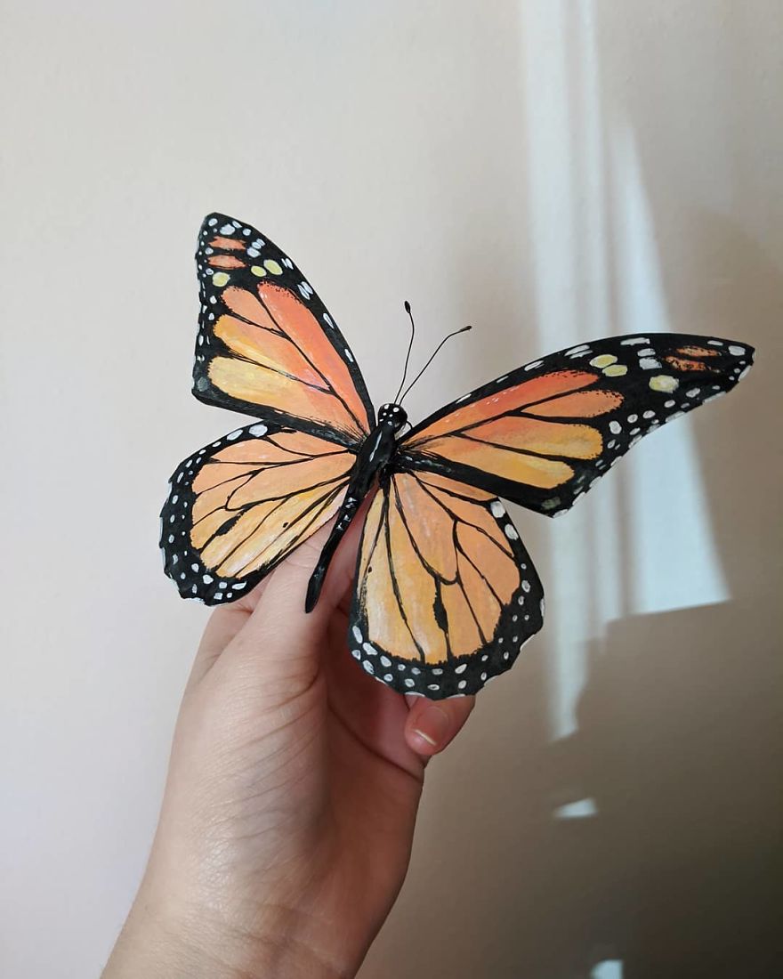 Intricate Paper Sculptures Of Butterflies And Beetles By Kerilynn Wilson (15)