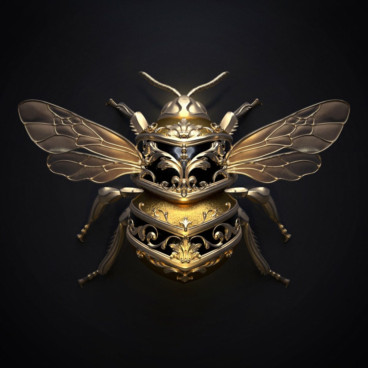 Jewel Insects Awesome Hyper Realistic Digital Jewelry By Sasha Vinogradova (9)