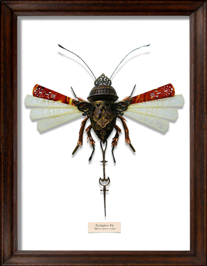 Found Object Insect Project Mark Oliver: insect sculptures made from found objects