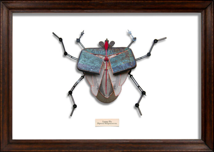 Found Object Insect Project Mark Oliver: insect sculptures made from found objects