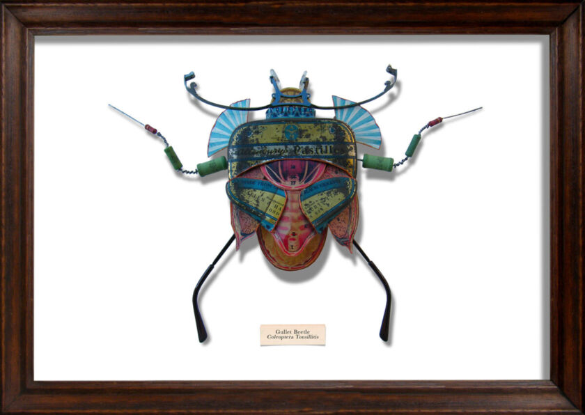 Found Object Insect Project Mark Oliver: insect sculptures made from found objects