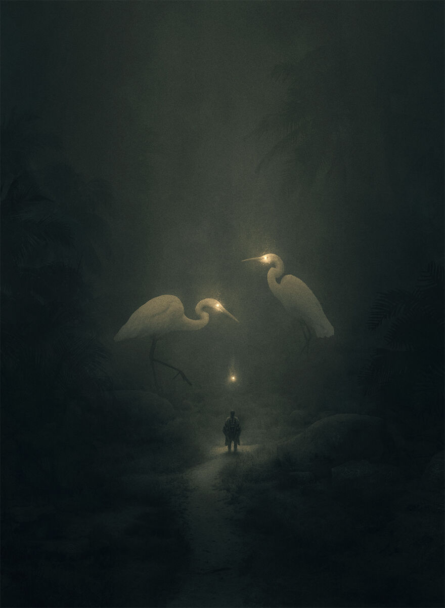New Dark Illustrations Of Mystical Beings In Somber Scenarios By Dawid Planeta (21)