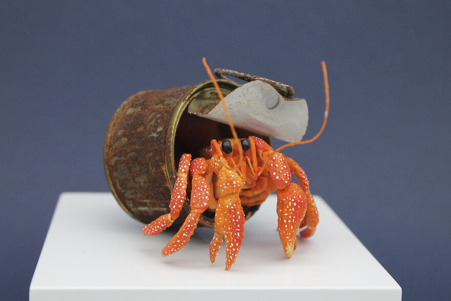 Ocean Pollution Realistic Paper Sculptures Of Animals Threatened By Pollution By Tina Kraus (3)
