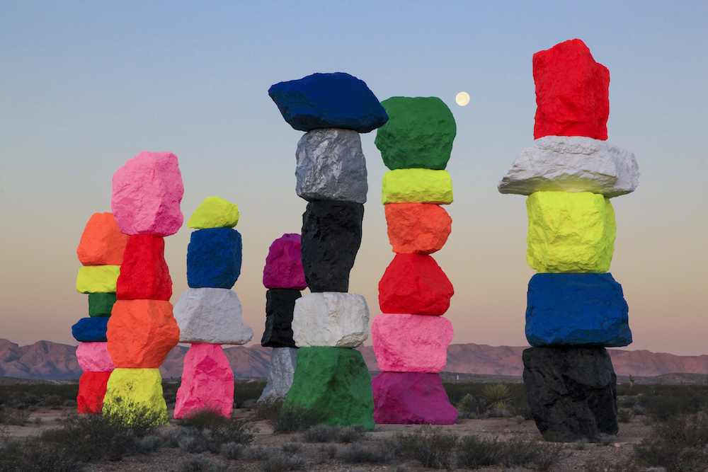 Seven Magic Mountains: an impressive art installation by Ugo Rondinone