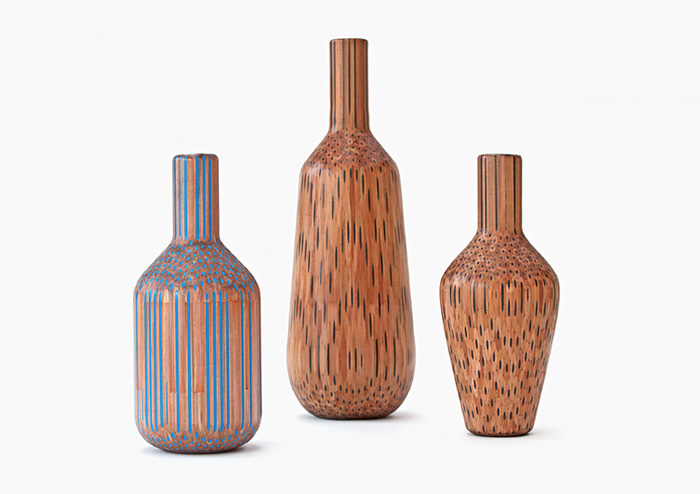 Amalgamated Beautiful Vases Made Of Pencils By Tuomas Markunpoika (10)