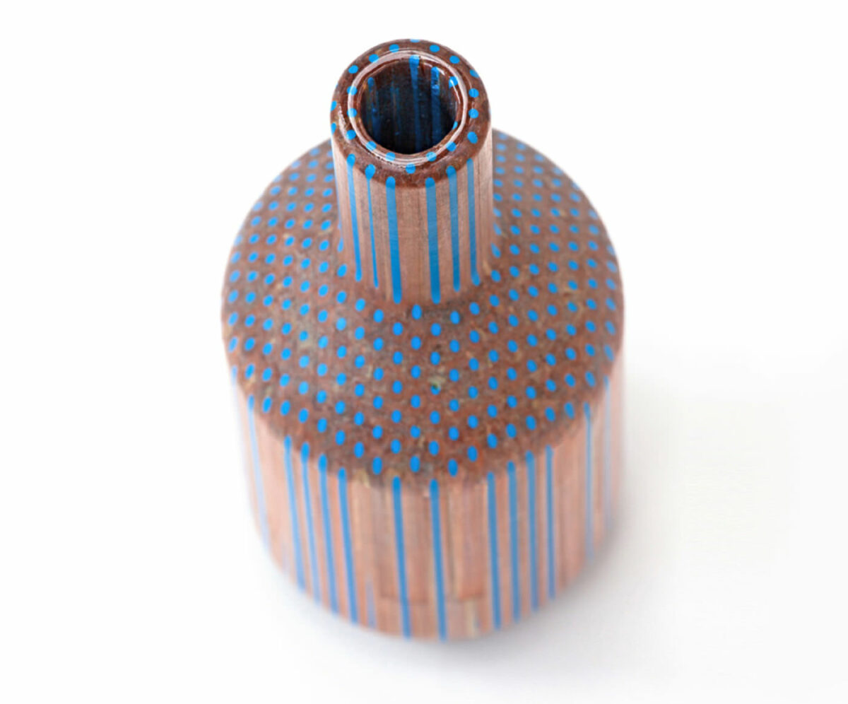 Amalgamated Beautiful Vases Made Of Pencils By Tuomas Markunpoika 11