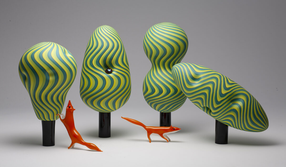 Parallax Gorgeous Animal Glass Sculptures With Vibrant Colors By Claire Kelly