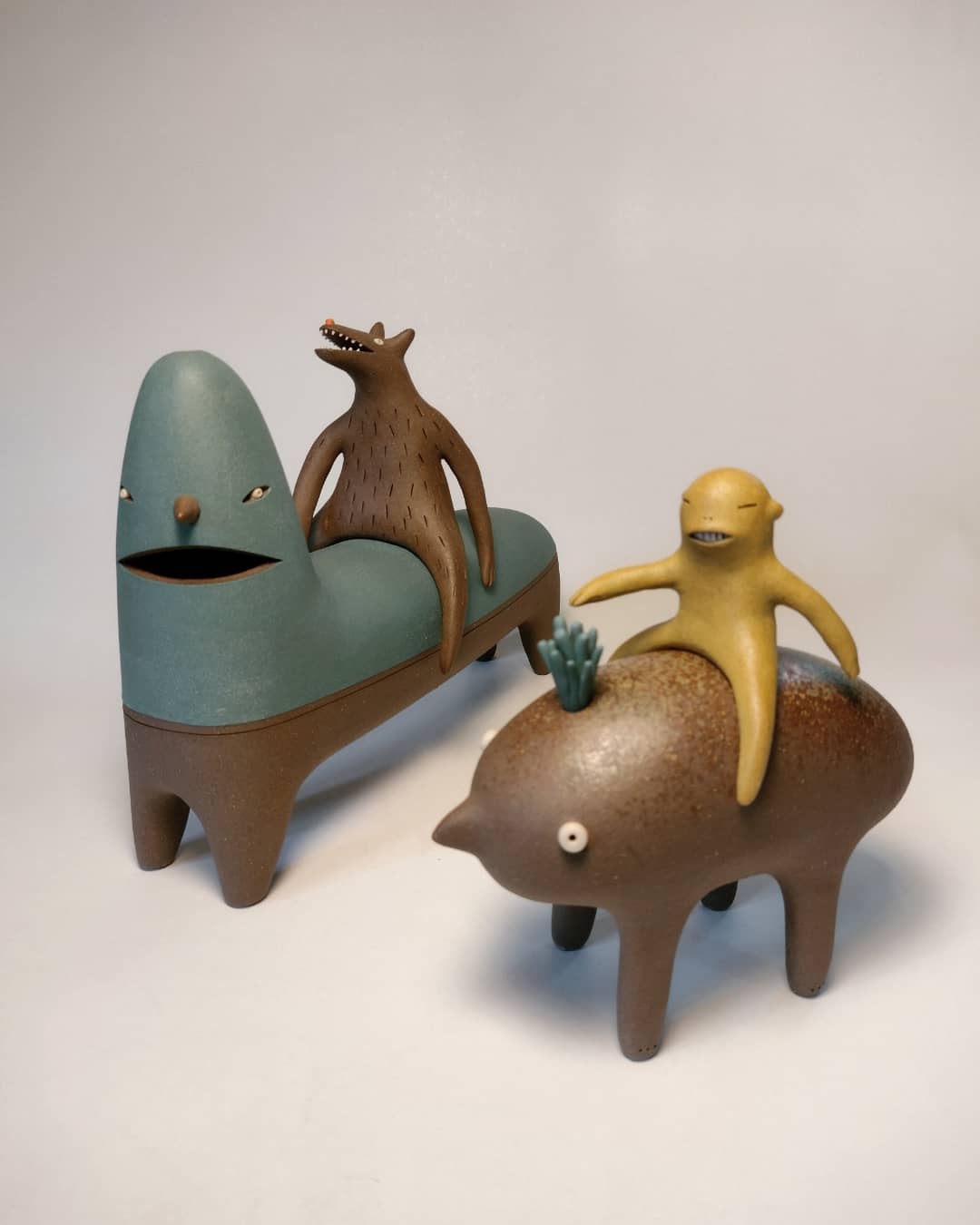 Amusing Ceramic Sculptures Of Quirky Creatures By Luciano Polverigiani (30)