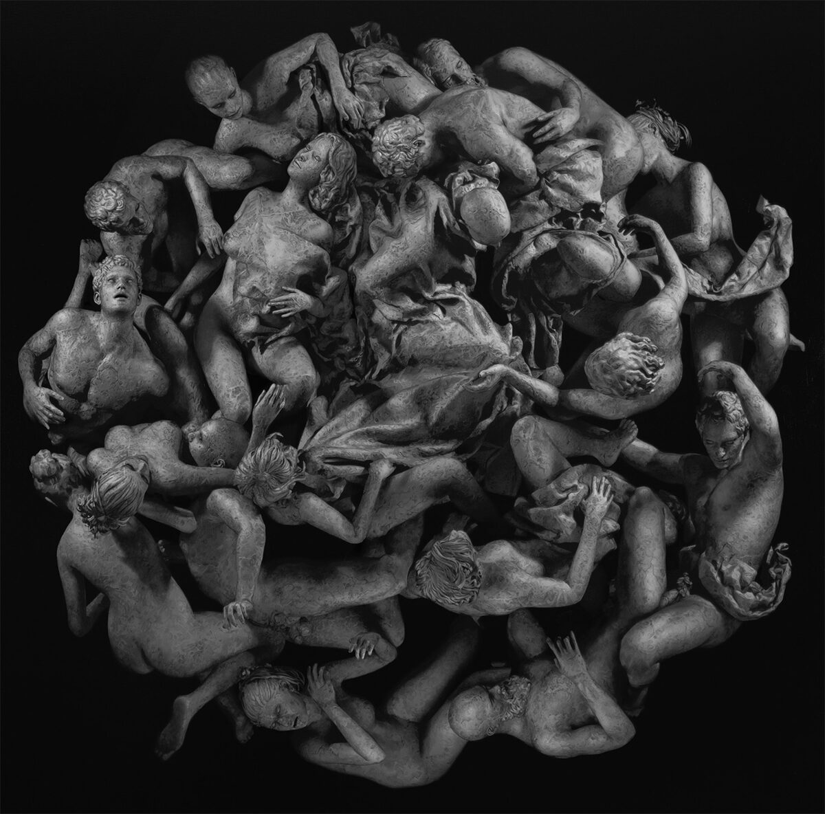 Weave, Surreal Paintings Of Monochromatic Hyper Realistic Figures By Ben Howe (11)