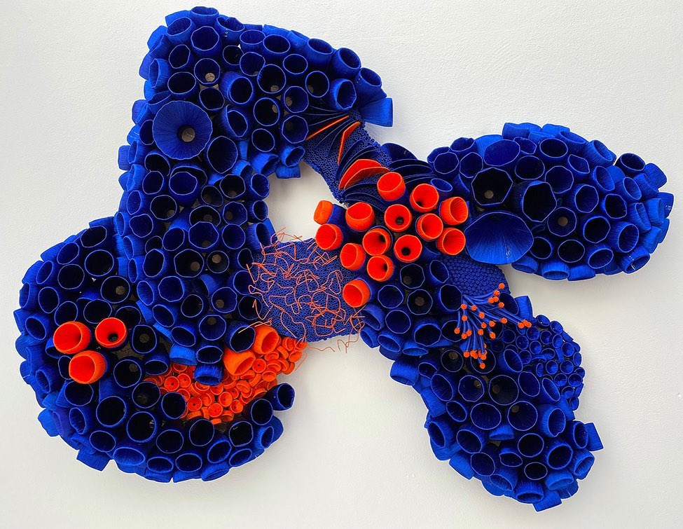 Coral Reefs, Cells, And Human Organs Made Out Of Plastic Bottle Caps And Embroideries By Ghizlane Sahli (3)