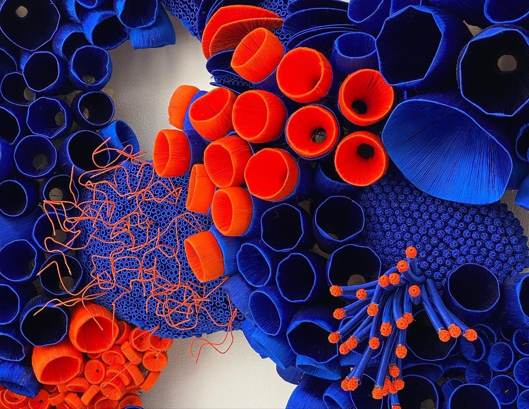 Coral Reefs, Cells, And Human Organs Made Out Of Plastic Bottle Caps And Embroideries By Ghizlane Sahli (4)