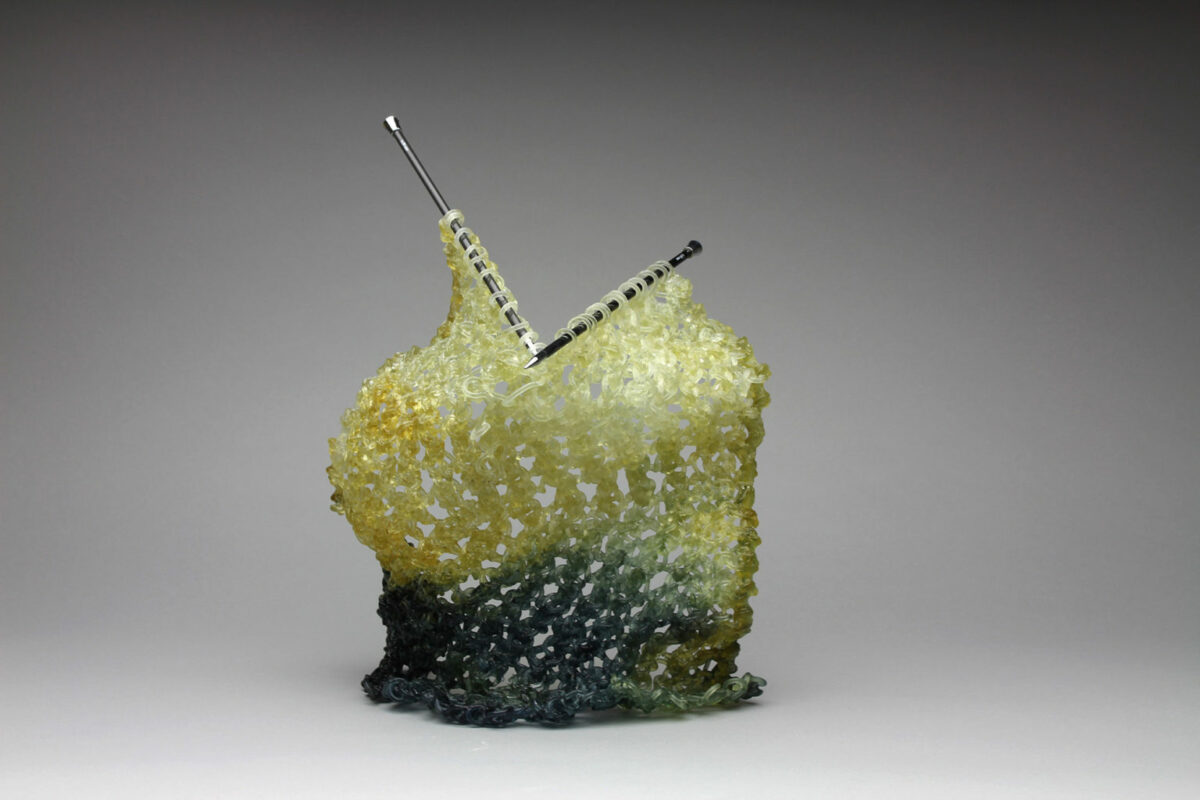 Knitted Glass, Fiber Inspired Sculptures By Carol Milne (10)