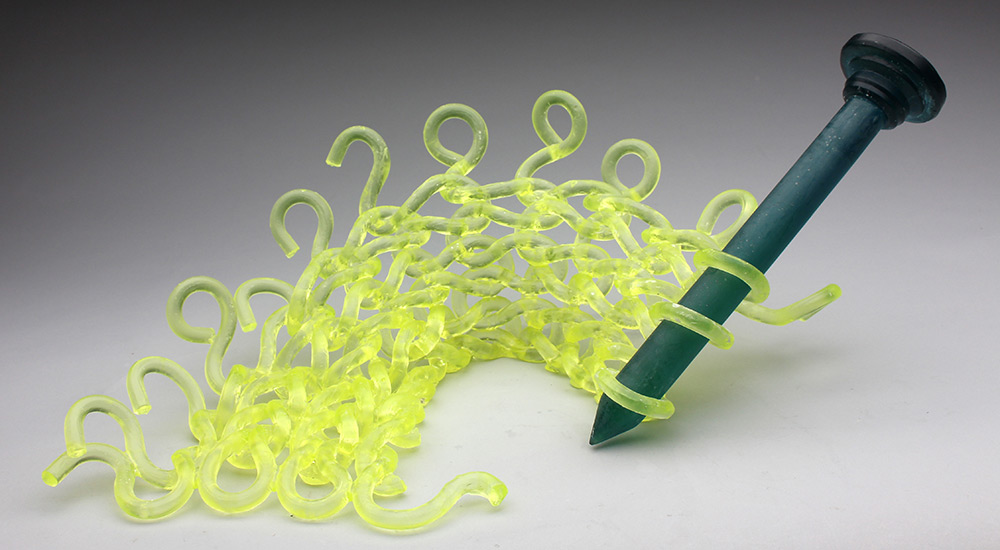 Knitted Glass, Fiber Inspired Sculptures By Carol Milne (13)