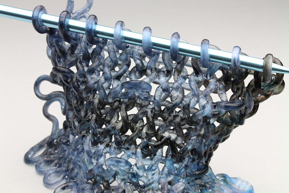 Knitted Glass, Fiber Inspired Sculptures By Carol Milne (15)