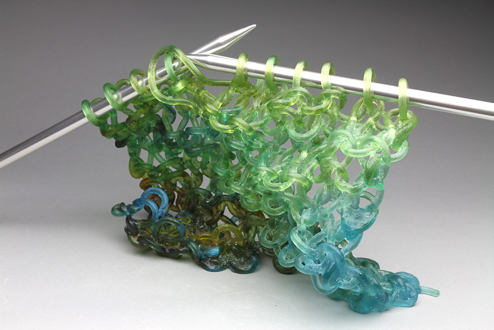 Knitted Glass, Fiber Inspired Sculptures By Carol Milne (17)
