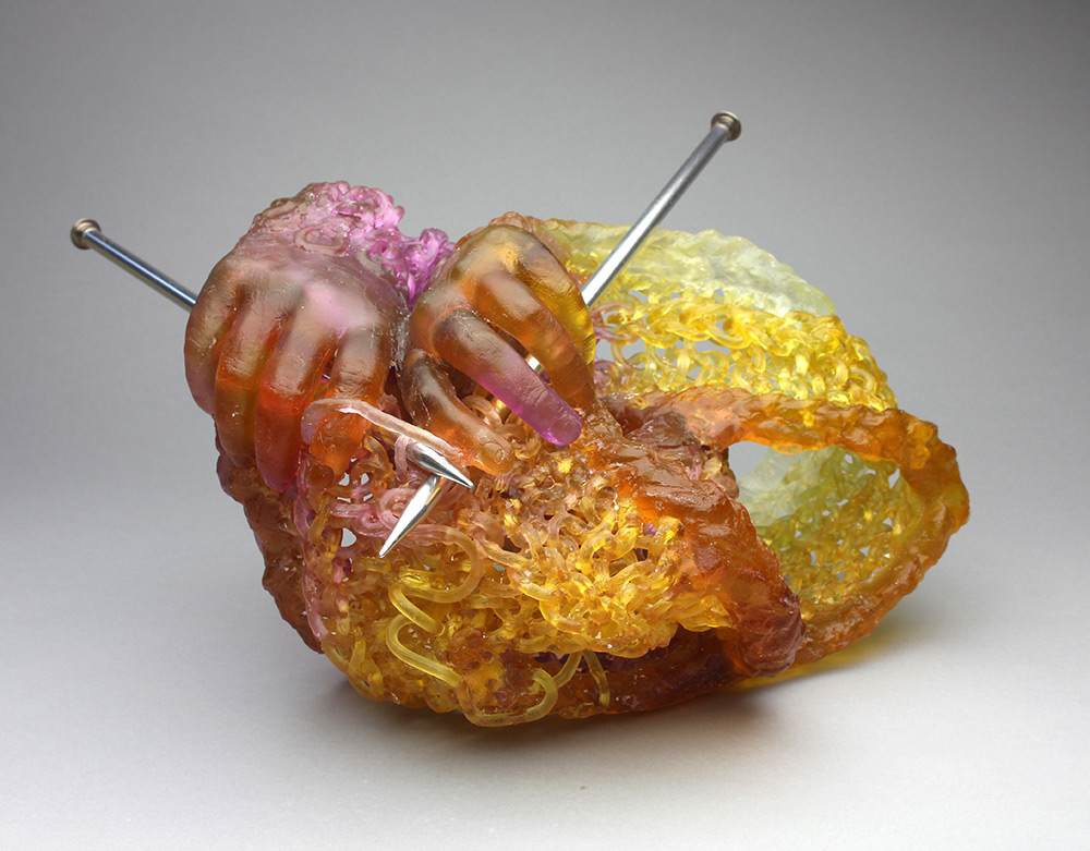 Knitted Glass, Fiber Inspired Sculptures By Carol Milne (1)