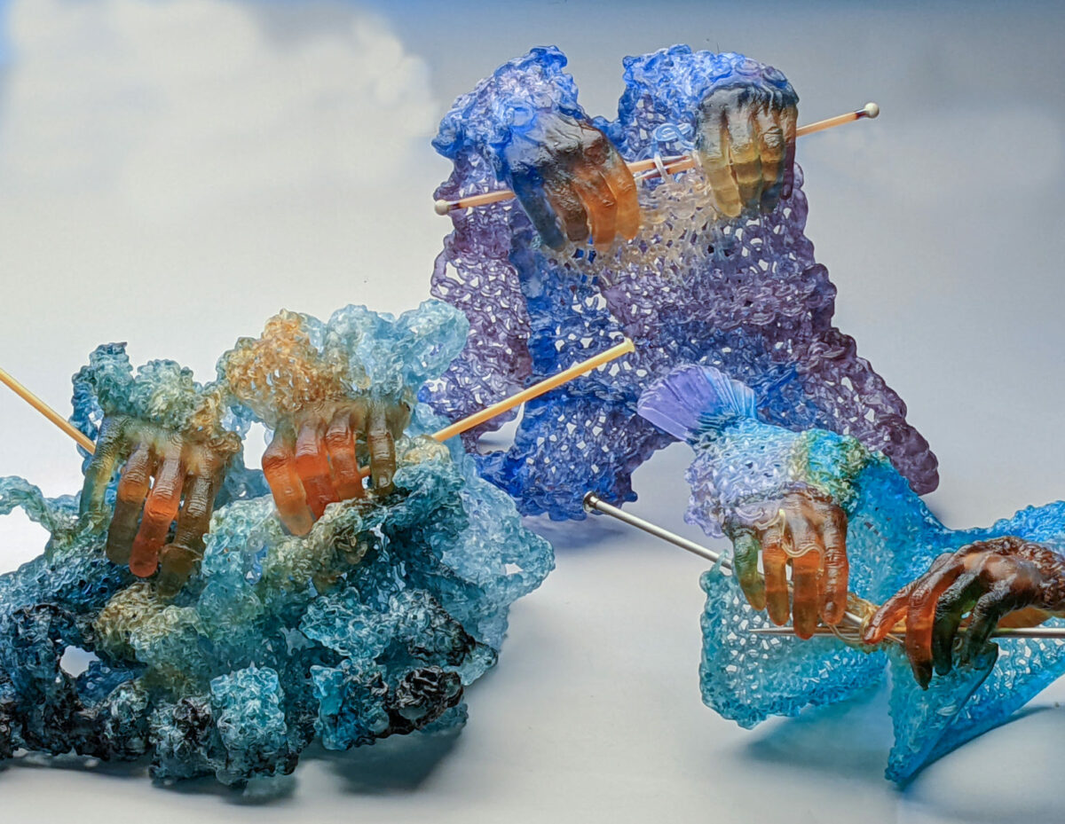 Knitted Glass, Fiber Inspired Sculptures By Carol Milne (2)