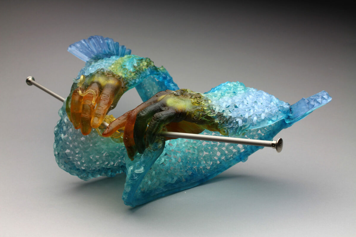 Knitted Glass, Fiber Inspired Sculptures By Carol Milne (21)
