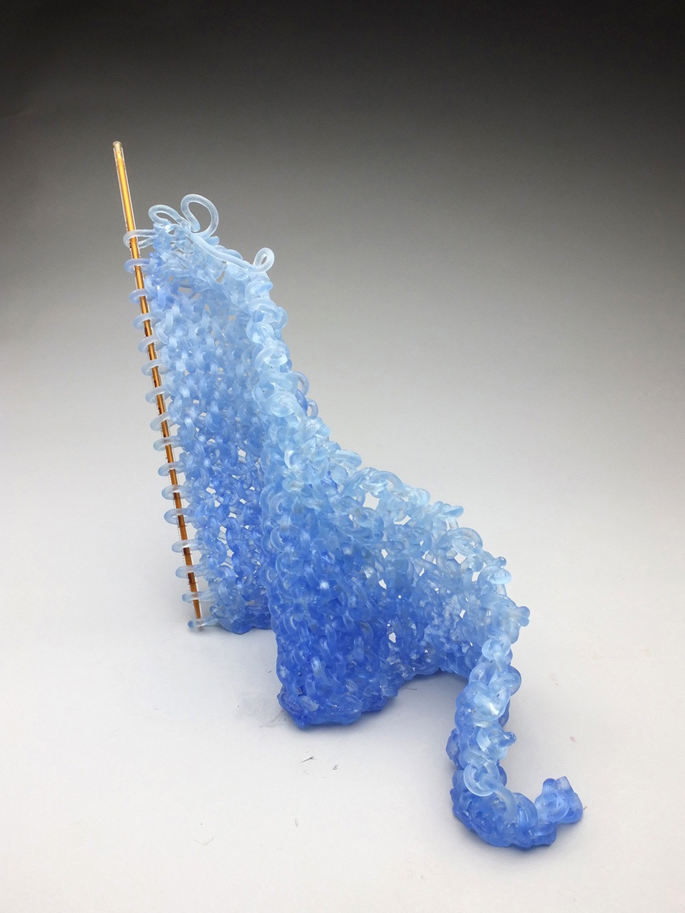 Knitted Glass, Fiber Inspired Sculptures By Carol Milne (24)