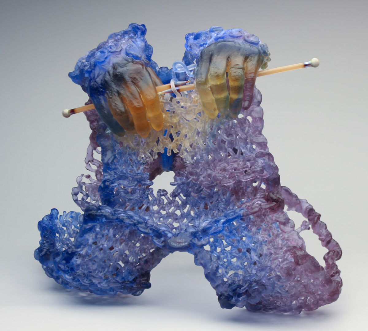 Knitted Glass, Fiber Inspired Sculptures By Carol Milne (1)