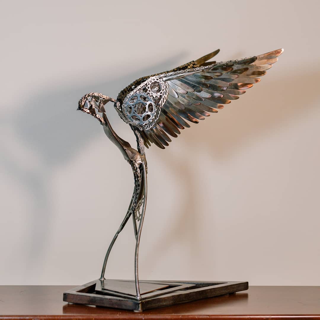 Smart scrap metal sculptures of wild animals by Leah Jeffery — Visualflood  Magazine