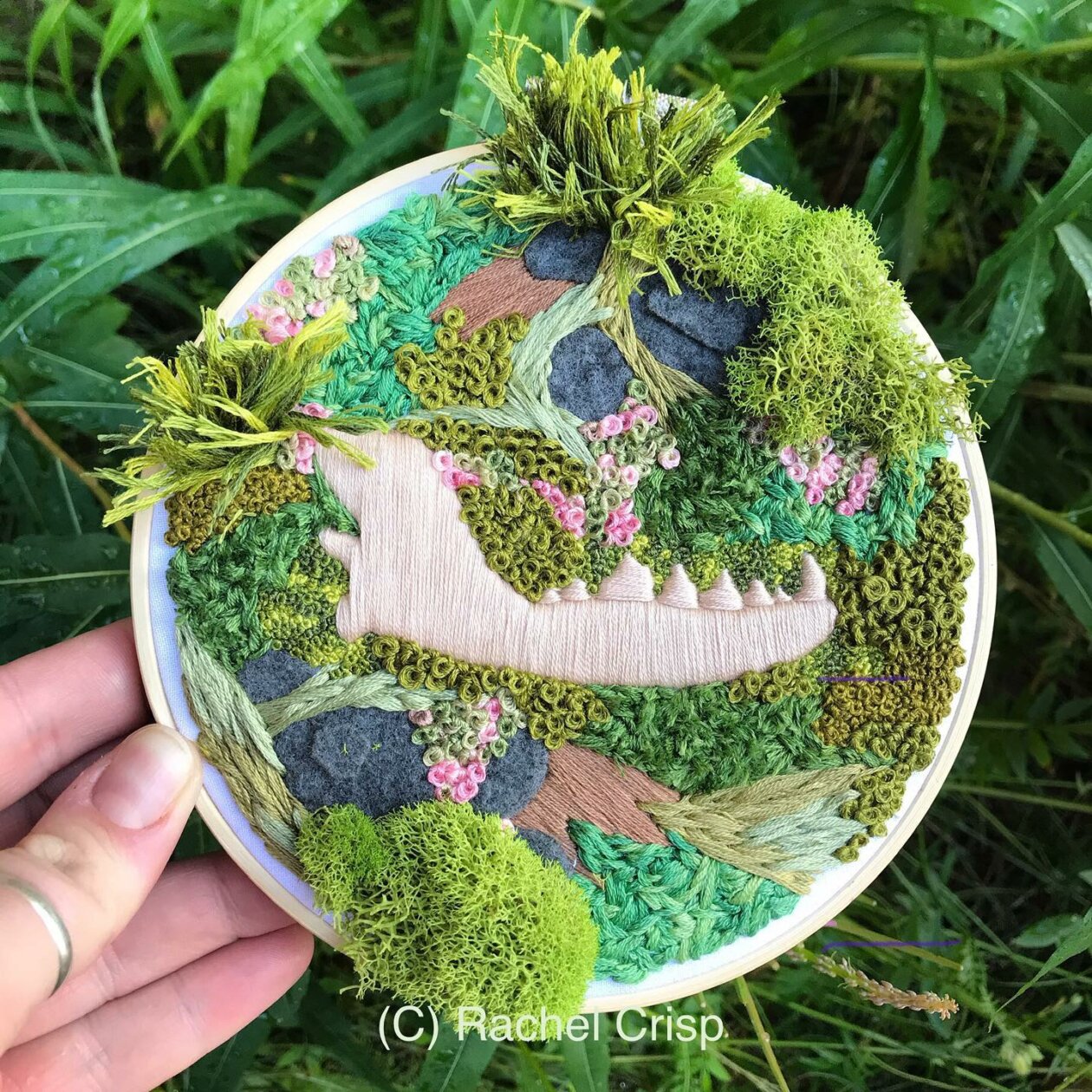 Embroidered Fossils, The Nature Inspired Embroidery Art Of Rachel Crisp (4)