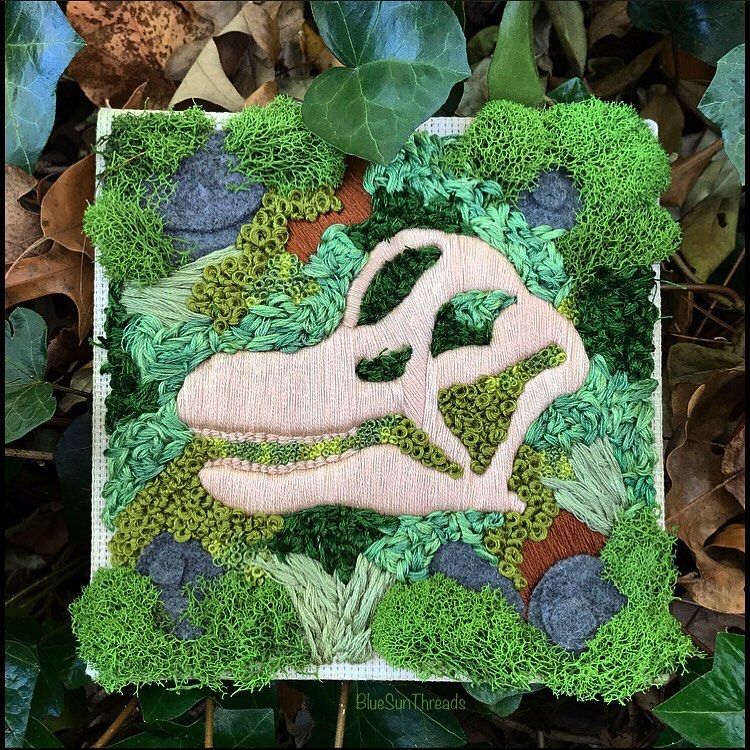 Embroidered Fossils, The Nature Inspired Embroidery Art Of Rachel Crisp (7)