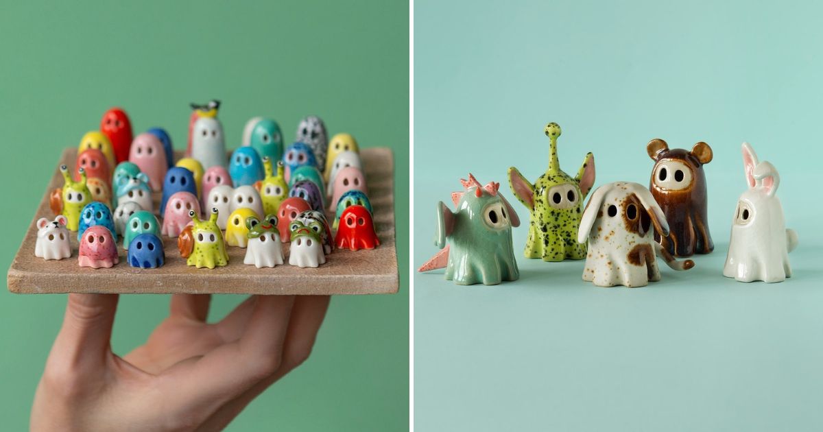 Fun tiny ceramic ghosts by Lisa Agnetun — Visualflood Magazine