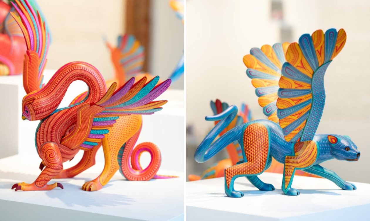 Multicolored Hand Carved Sculptures Inspired By Mexican Folk Art By Jacobo And Maria Angeles (10)