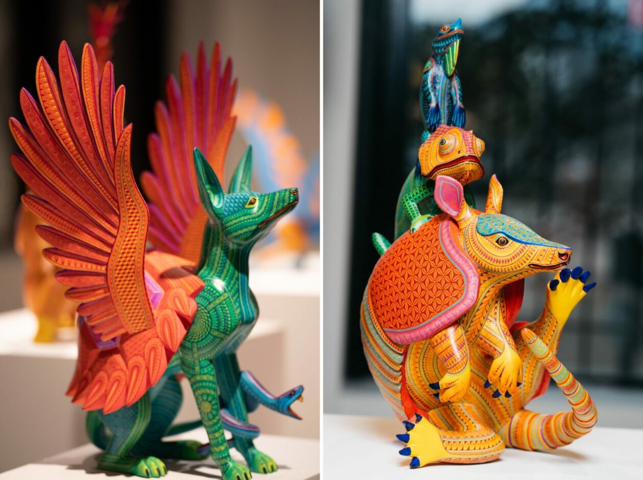 Multicolored Hand Carved Sculptures Inspired By Mexican Folk Art By Jacobo And Maria Angeles (13)