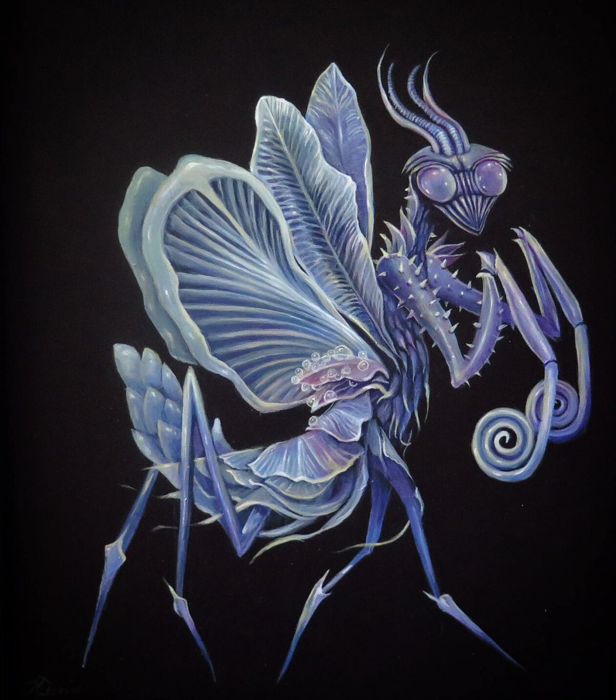 Surrealistic Portrait Paintings Of Animals Composed Of Translucent Botanics By Molly Devlin (1)