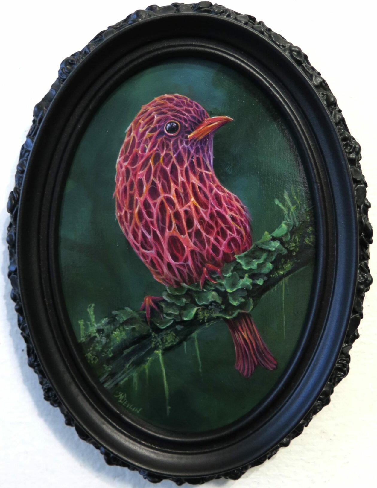 Surrealistic Portrait Paintings Of Animals Composed Of Translucent Botanics By Molly Devlin (8)