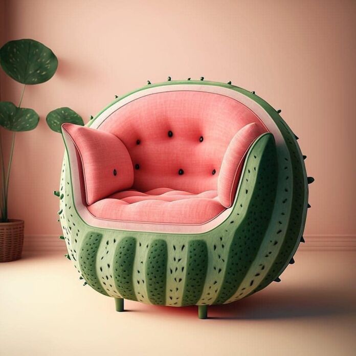 Bonny Carrera: AI-generated fruit and vegetable chairs