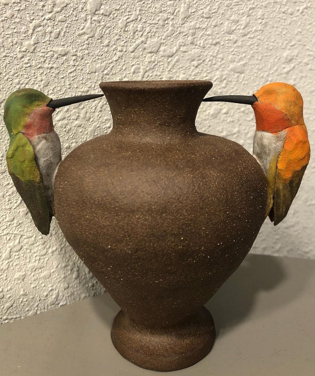 Ceramic Vases Ornate With Realistic Bird Sculptures By Sarah Conti (11)
