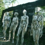 Eerie human-like driftwood sculptures by Nagato Iwasaki