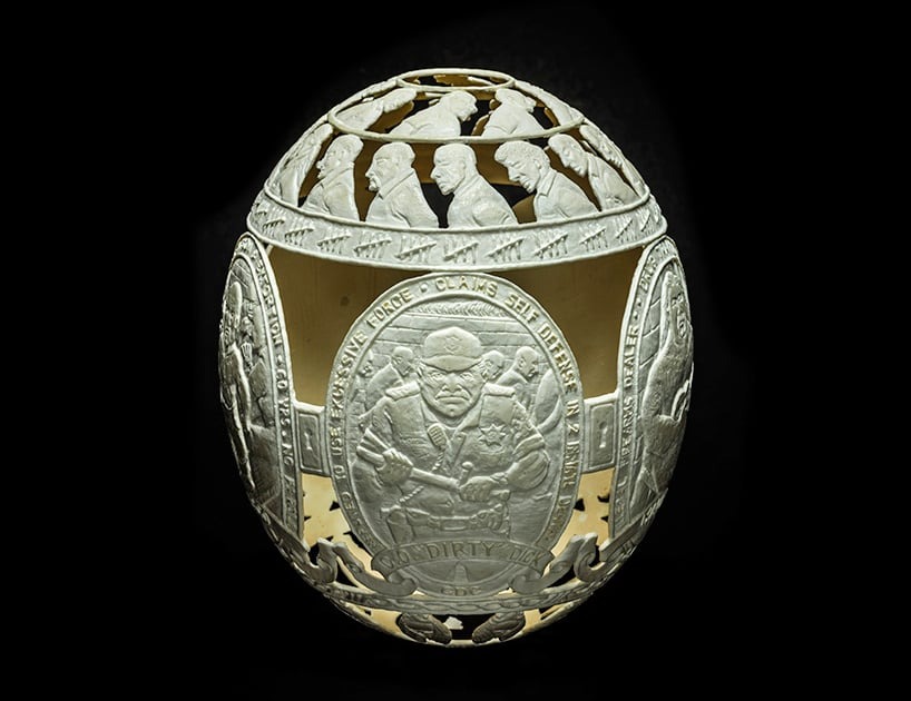 Intricate Carvings On Ostrich Eggs By Gil Batle (10)