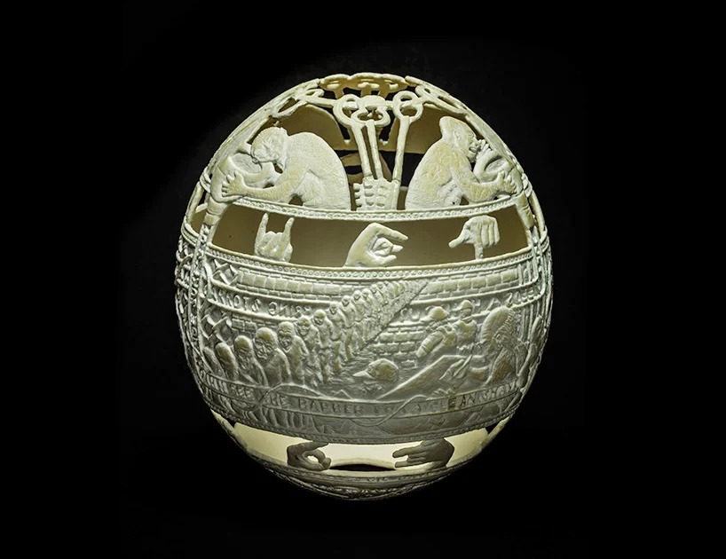 Intricate Carvings On Ostrich Eggs By Gil Batle (11)