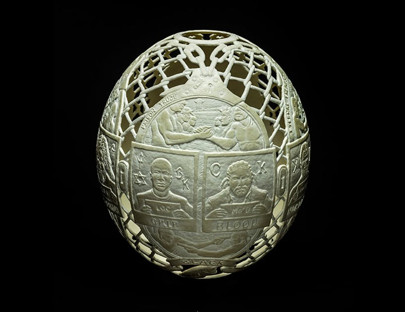 Intricate Carvings On Ostrich Eggs By Gil Batle (7)