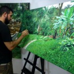 Rainforests: intricate photorealistic paintings by Alonzo Morales Bravo