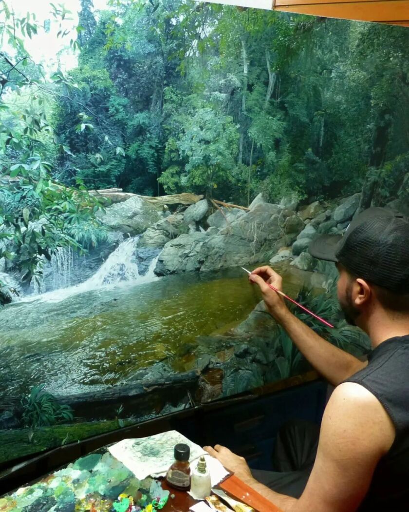 Alonzo Morales Bravo: photorealistic rainforest paintings