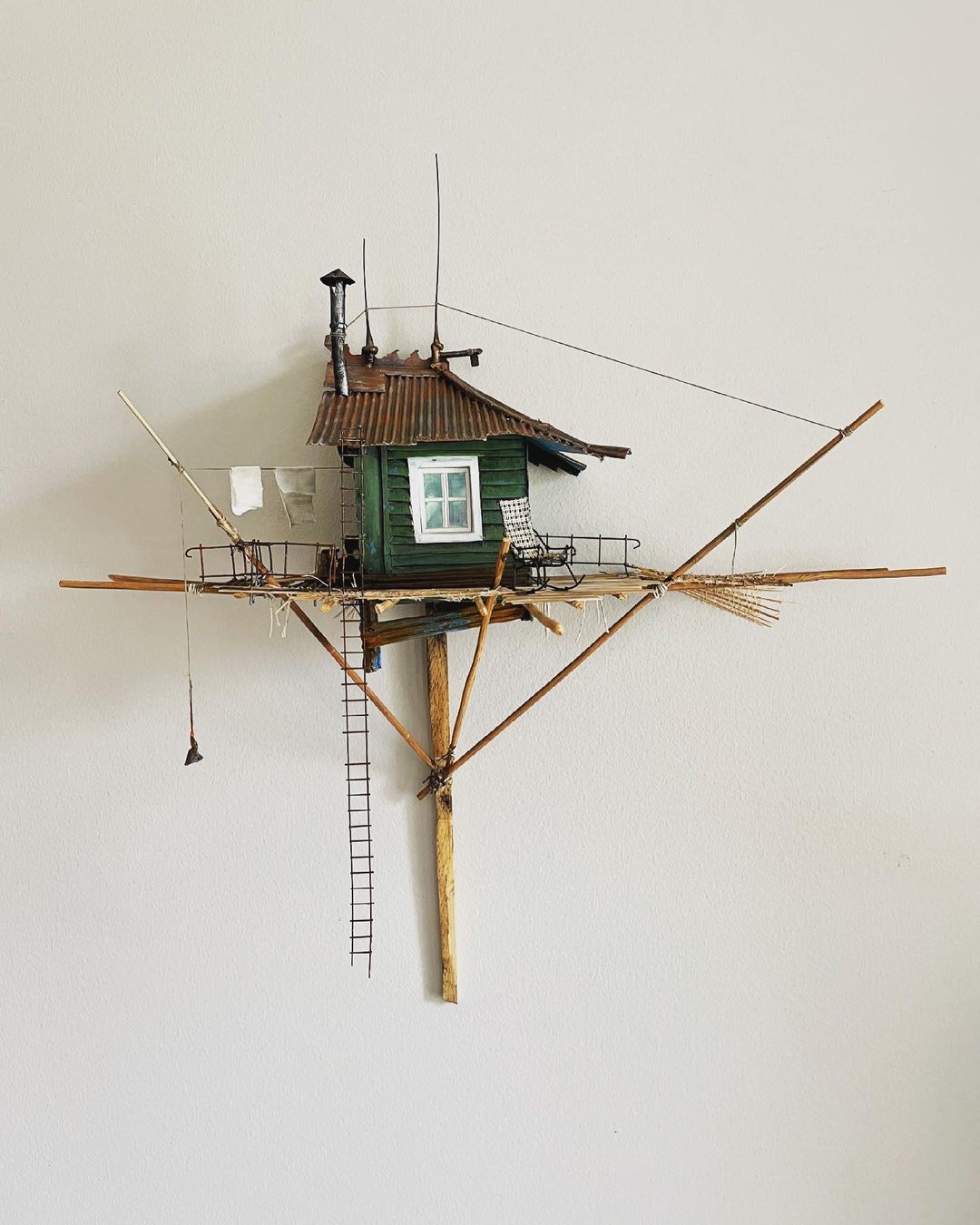 Miniature Ramshackle Cabins By David Mansot (12)
