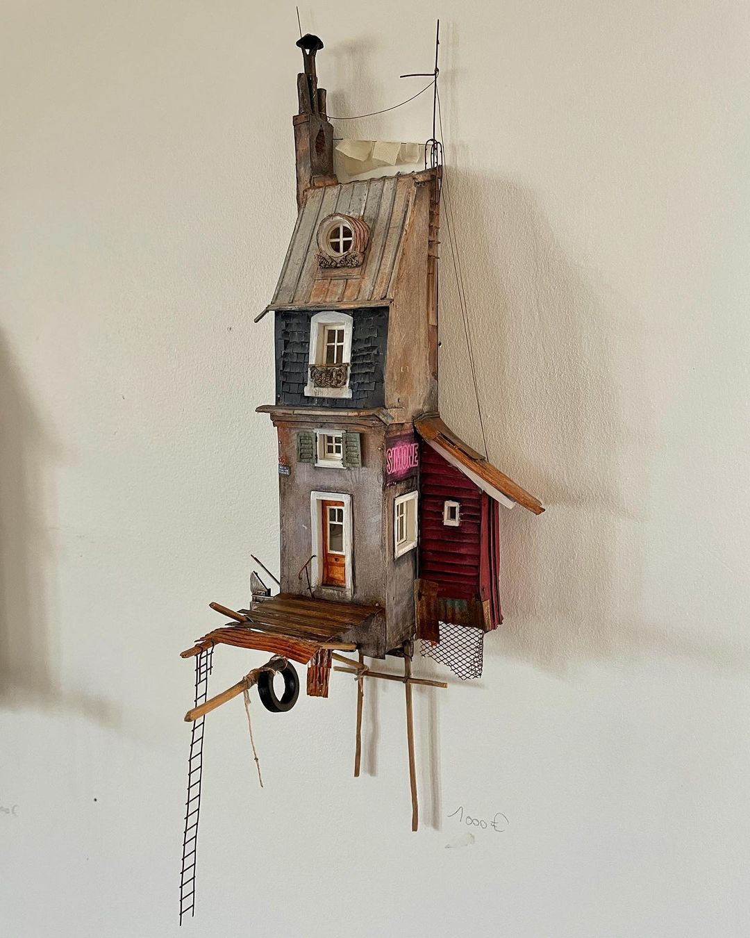 Miniature Ramshackle Cabins By David Mansot (19)