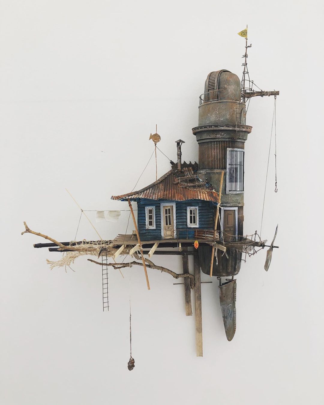 Miniature Ramshackle Cabins By David Mansot (22)